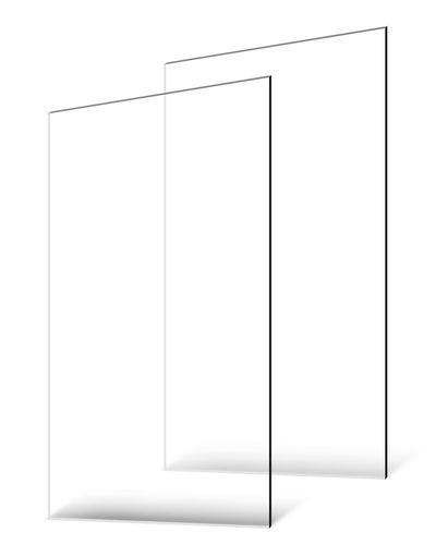 VEVOR Clear Acrylic Sheets, 2-Pack Plastic Sheet, 24 x 48 Inch 1/8 Inch Thick Clear Plastic Cast Transparent Glass for Crafting Projects, Replacement Picture Frame Glass, DIY Display, Easy to Cut