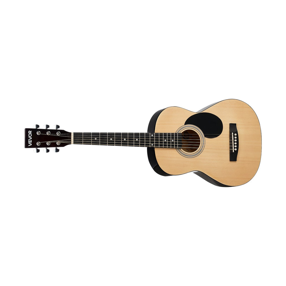 VEVOR 39 in / 990.6 mm Dreadnought Acoustic Guitar Natural Beginner Bundle Gig Bag Adult