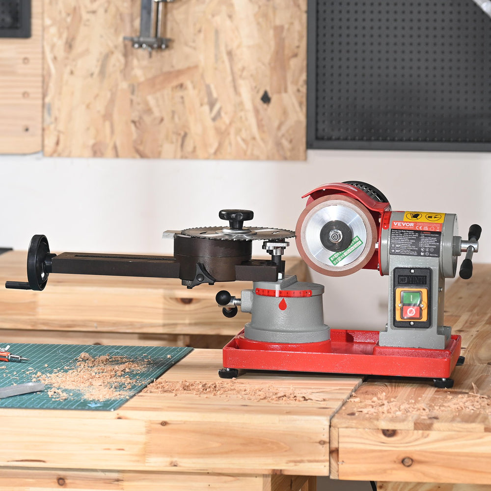 VEVOR Circular Saw Blade Sharpener Grinder 370W 3600RPM & 5-inch Grinding Wheel