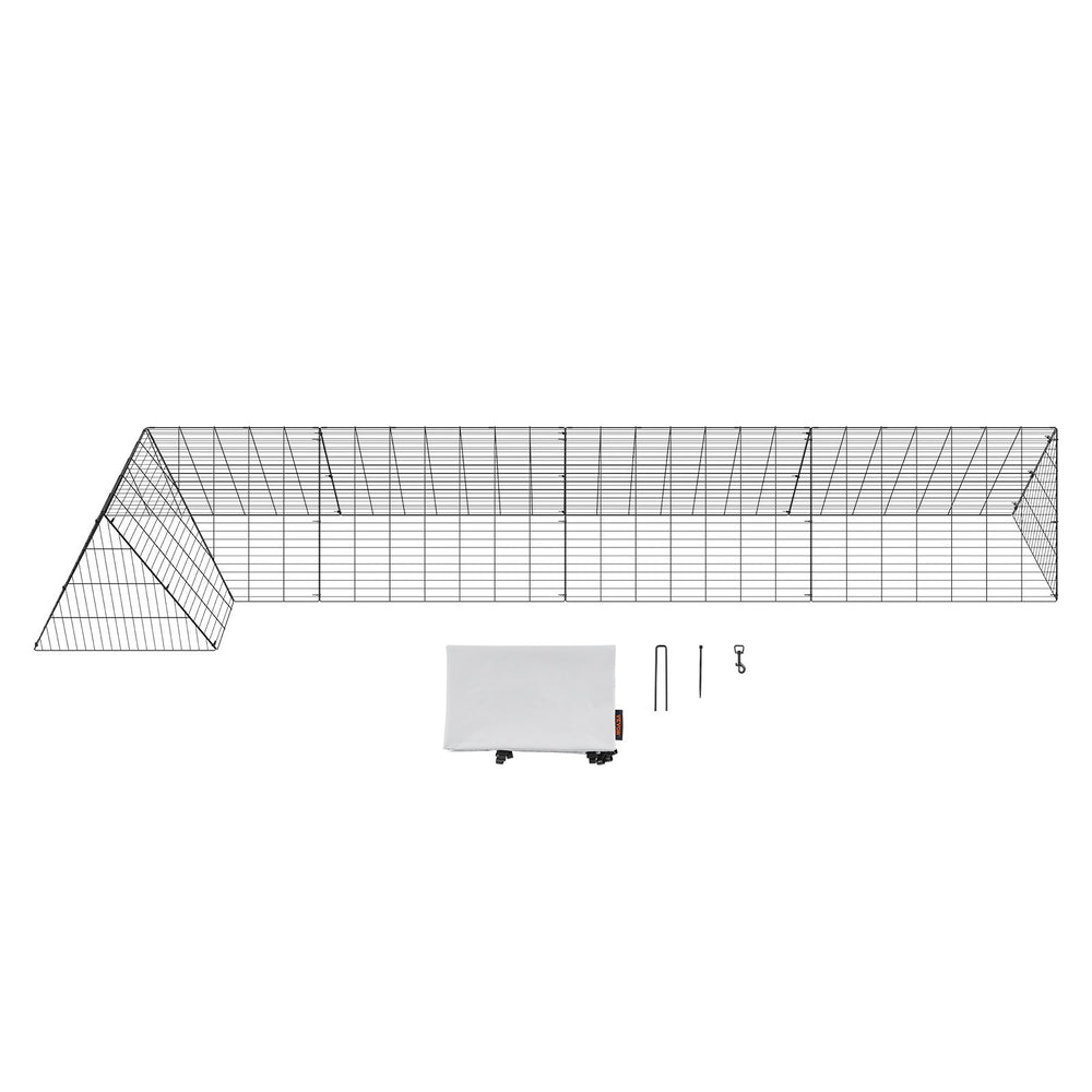 VEVOR Chicken Tunnels, 157.5 x 39.4 x 24.2 inch(LxWxH) Chicken Tunnels for Yard, Portable Chicken Tunnels for Outside with Corner Frames, Chicken Coop Run, Suitable for Chickens, Ducks, Rabbits