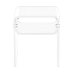 VEVOR Acrylic Side Table, 2 Tiers Clear Bedside Table with Storage Shelf, Modern Rectangle Acrylic End Desk, Transparent Thick Nightstand for Bedroom, Living Room, Study, 30 x 40 x 50 cm (Clear)