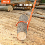 VEVOR Cant Hook Tool, 59 in, Heavy Duty Steel Log Roller, Log Lifter Timber Jack for Max 32" Dia Logs, Forestry Logging Tools, Dual Function Log Handler for Rolling and Clamping Logs