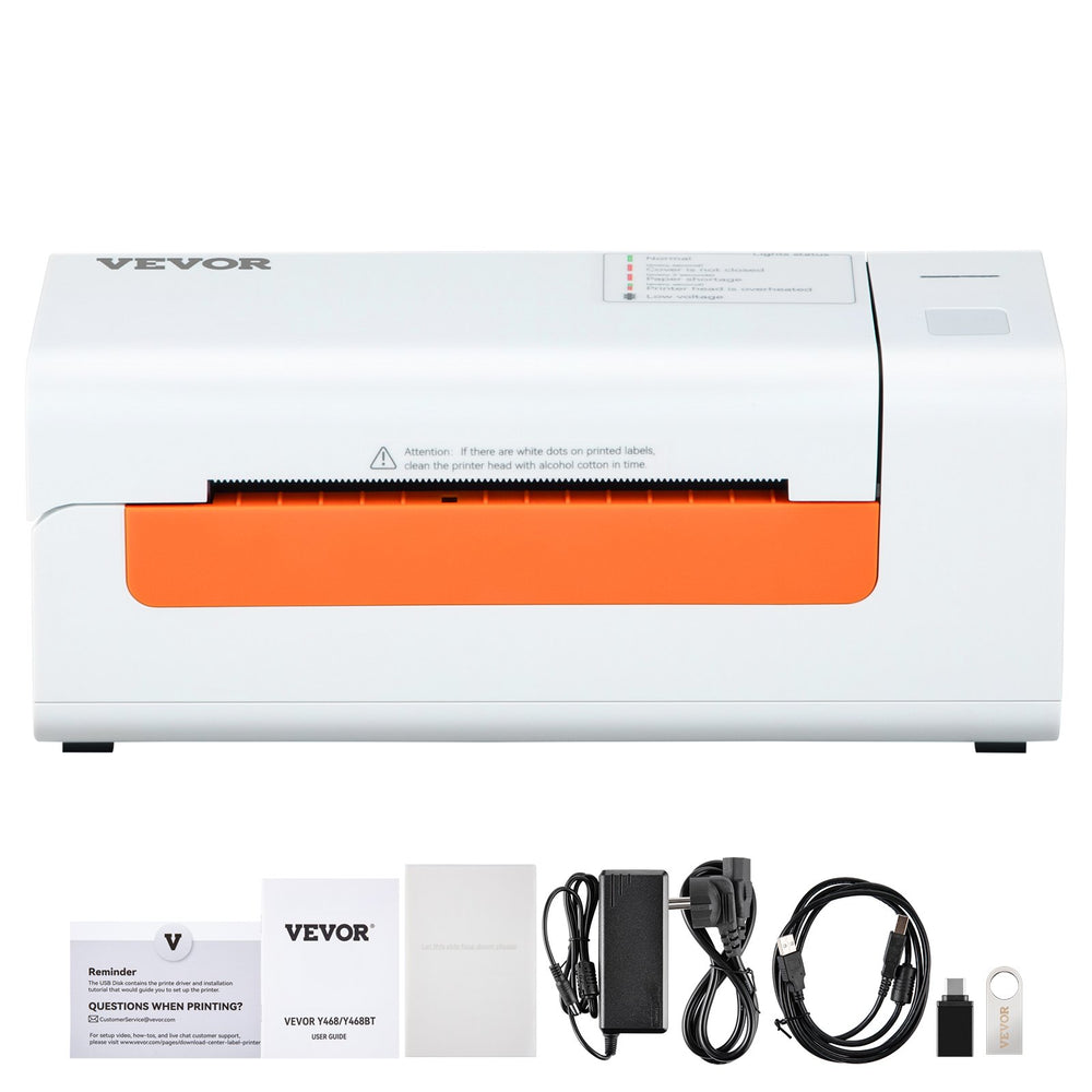 VEVOR Thermal Label Printer, 4x6 Label Printer, Thermal Label Maker with Automatic Label Recognition, Support Windows/MacOS/Linux, Compatible with Amazon, eBay, Etsy, UPS,etc