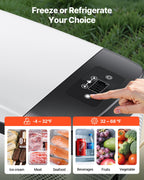 VEVOR Car Refrigerator, DC 12/24V AC100-240V Compressor Electric Cooler, -20°C to 20°C Car Fridge with APP Control, 15L Cars Freezer for RVs, Campsites, Boats, Camping, Fishing, 60W Portable Freezer