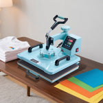 VEVOR Heat Press Machine 300 x 380 mm 8 in 1 with 850.5 g Tumbler Press T-Shirts Green