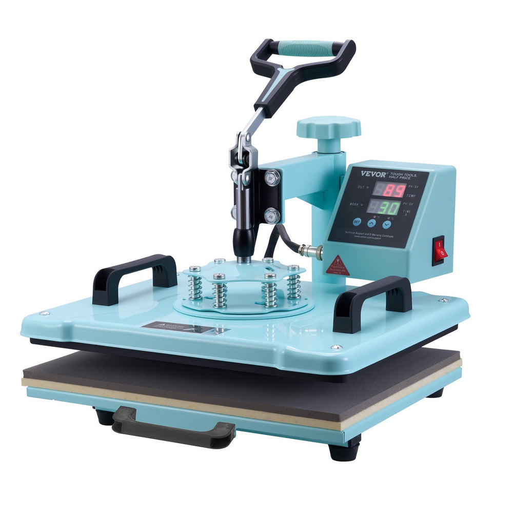 VEVOR Heat Press Machine 300 x 380 mm 8 in 1 with 850.5 g Tumbler Press T-Shirts Green
