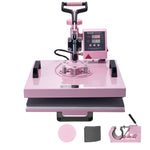 VEVOR Heat Press Machine 38x38 cm 5 in 1 with 850.5 g Tumbler Press T-Shirts Pink