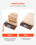 VEVOR Digital Shipping Postal Scale, 2 g High Accuracy, 40 kg Postal Scale with Hold/Tare/Auto-off Function, Flip Holder Design & Easy Calibration, Fit for Home and Office Use, Battery Included