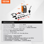 VEVOR Automotive Smoke Machine Leak Detector, EVAP Smoke Machine Leak Tester with Built-in Air Pump, Pressure Gauge, Oil Level & Flow Meter, 2-Mode Vacuum Diagnostic Detector for EVAP Fuel Pipe System