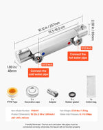 VEVOR Thermostatic Shower Faucet Valve, 38℃ Secure Lock Thermostatic Shower Valve, Hot Cold Water Showering Faucet Temperature Control Valves with Solid Brass Casting for Bathroom, RV, Leak-Proof