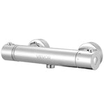 VEVOR Thermostatic Shower Faucet Valve, 38℃ Secure Lock Thermostatic Shower Valve, Hot Cold Water Showering Faucet Temperature Control Valves with Solid Brass Casting for Bathroom, RV, Leak-Proof