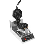 VEVOR Commerical Round Waffle Maker 1300W Rotatable Non-Stick Waffle Iron 220V