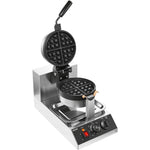 VEVOR Commerical Round Waffle Maker 1300W Rotatable Non-Stick Waffle Iron 220V