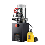 VEVOR Hydraulic Pump, 6 Quart Hydraulic Power Unit, Double Acting Dump Trailer Pump, 0.91 GPM Flow Rate, 3200 PSI Max Relief Pressure, DC 12V Hydraulic Pump for Dump Trailer Car Lifting