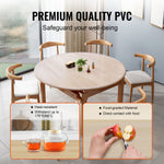 VEVOR Clear Table Cover Protector, 48 inch/1230 mm Round Table Cover, 1.5 mm Thick PVC Plastic Tablecloth, Waterproof Desktop Protector for Writing Desk, Coffee Table, Dining Room Table