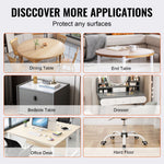 VEVOR Clear Table Cover Protector, 48 inch/1230 mm Round Table Cover, 1.5 mm Thick PVC Plastic Tablecloth, Waterproof Desktop Protector for Writing Desk, Coffee Table, Dining Room Table