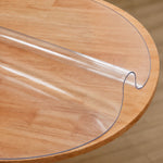 VEVOR Clear Table Cover Protector, 48 inch/1230 mm Round Table Cover, 1.5 mm Thick PVC Plastic Tablecloth, Waterproof Desktop Protector for Writing Desk, Coffee Table, Dining Room Table