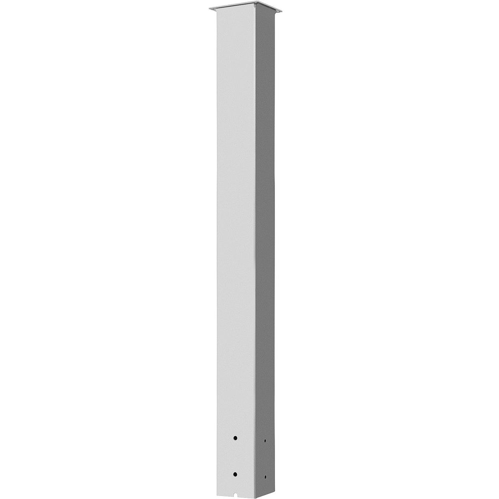 VEVOR Mailbox Post, 43\" High Mailbox Stand, White Powder-Coated Mail Box Post Kit, Q235 Steel Post Stand Surface Mount Post for Sidewalk and Street Curbside, Universal Mail Post for Outdoor Mailbox