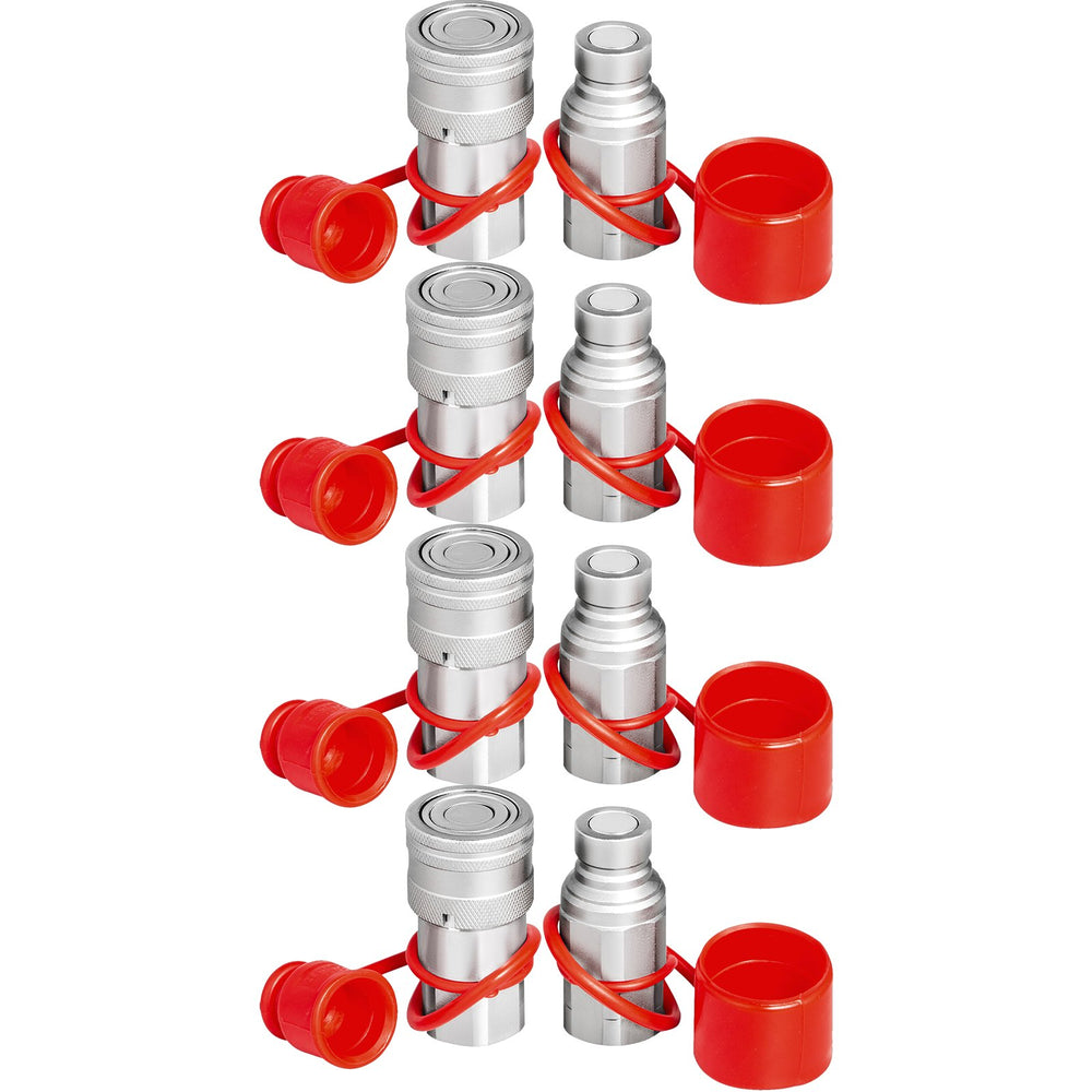 VEVOR 3/4NPT Hydraulic Quick Connect 3/4body Hydraulic Coupler 20.7MPa Hydraulic Coupling Quick Connect 106L/min Hydraulic Quick Coupler (ISO 16028)