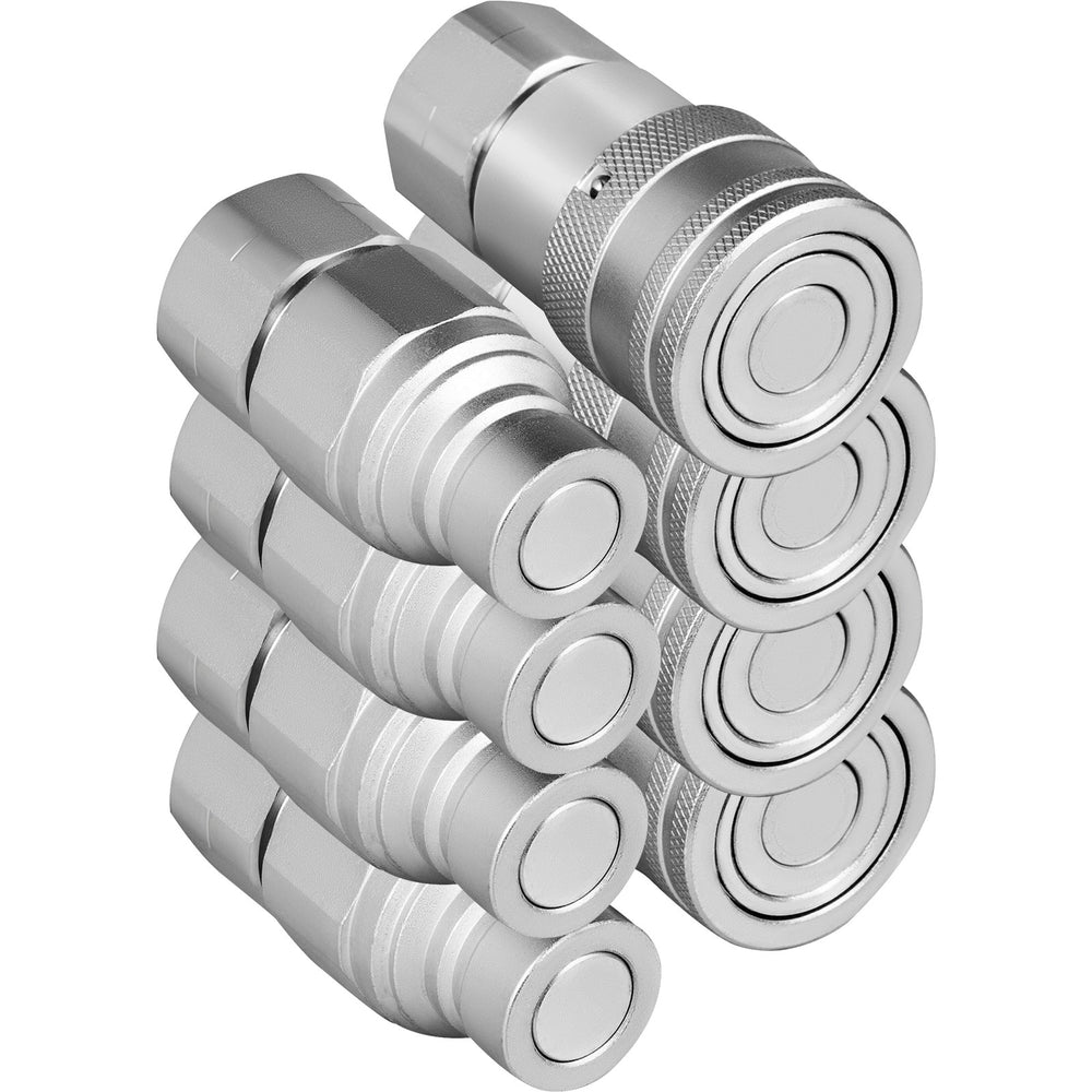 VEVOR 3/4NPT Hydraulic Quick Connect 3/4body Hydraulic Coupler 20.7MPa Hydraulic Coupling Quick Connect 106L/min Hydraulic Quick Coupler (ISO 16028)
