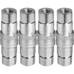 VEVOR 3/4NPT Hydraulic Quick Connect 3/4body Hydraulic Coupler 20.7MPa Hydraulic Coupling Quick Connect 106L/min Hydraulic Quick Coupler (ISO 16028)