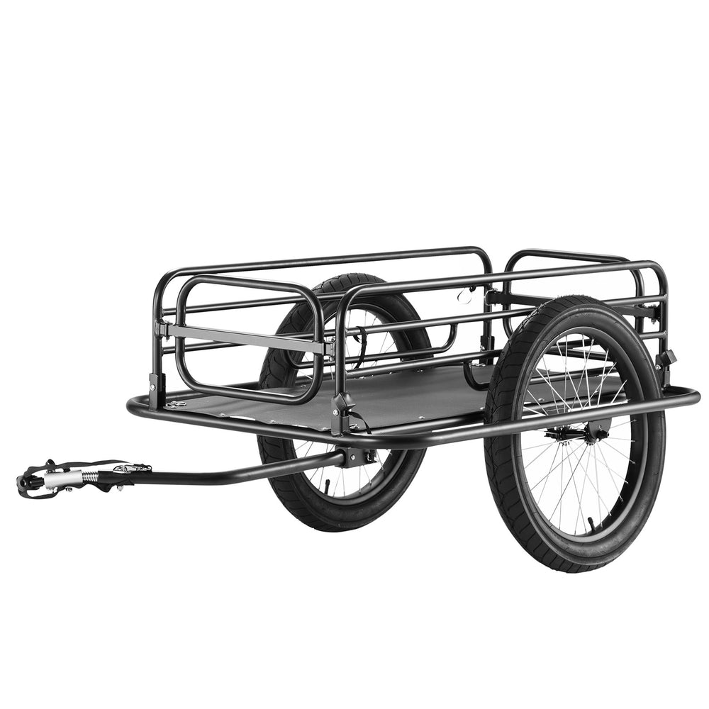 VEVOR Bike Cargo Trailer, 275 lbs/124.7 kg Load Capacity, Heavy-Duty Bicycle Wagon Cart, Foldable Compact Storage & Quick Release with Universal Hitch, 20" (50.8 cm) Wheels, Fits Most Bike Wheels, Carbon Steel Frame