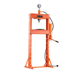 VEVOR Hydraulic Shop Press, 20 T H-Frame Pneumatic Shop Press with Press Plate, Stable Garage Floor Adjustable Hydraulic Press with Triangular Support, Fit for Bending, Straightening & Stamping