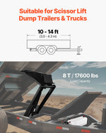 VEVOR Hydraulic Dump Lift Kit, 17,600 lb/8 T Dump Trailer Hydraulic Scissor Hoist Kit Standard Kit, Hydraulic Dump Bed Kit with 12V Hydraulic Pump Unit Suitable for Scissor Lift Dump Trailers Trucks