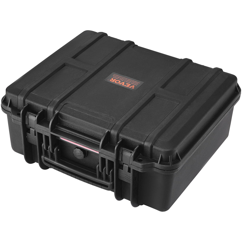 VEVOR Hard Pistol Cases with Pre-cut Lining, Waterproof & Dustproof Hard Gun Case for 6 Pistol, 19.3×17.1×8.3 in Lockable Pistol Case, Black