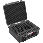 VEVOR Hard Pistol Cases with Pre-cut Lining, Waterproof & Dustproof Hard Gun Case for 6 Pistol, 19.3×17.1×8.3 in Lockable Pistol Case, Black