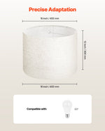 VEVOR Drum Lamp Shade 2 Set, 16 in Top x 16 in Bottom x 12 in High, Large Lampshade with Harp, Replacement Lamp Shade for Table Lamps Floor Lamps Pendant Lights, Easy Assembly Required (Light Linen)