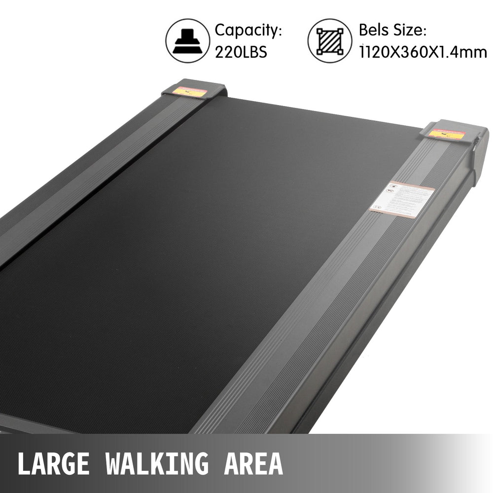 VEVOR Under Desk Treadmills Working Treadmills For Running, Led Treadmill For Home Running Machine With Remote Control, 1-6.0km/h Speed Portable Slim Treadmill  Indoor Exercise(Gray,No Handrail)