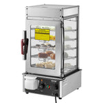 VEVOR Commercial Food Warmer Display, 5-Tier Food Steamer Bun Warmer Machine, 30℃~110℃ Temperature Control, Stainless Steel Steamed Buns Warmer with LED, Steam Heating for Steamed Buns Siomai Corn