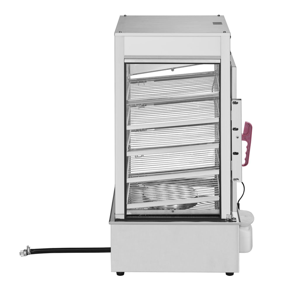 VEVOR Commercial Food Warmer Display, 5-Tier Food Steamer Bun Warmer Machine, 30℃~110℃ Temperature Control, Stainless Steel Steamed Buns Warmer with LED, Steam Heating for Steamed Buns Siomai Corn