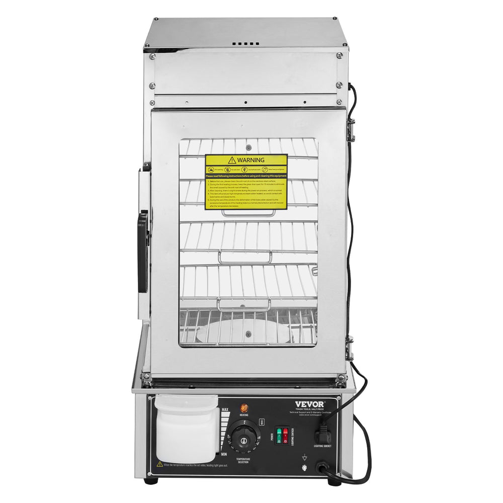 VEVOR Commercial Food Warmer Display, 5-Tier Food Steamer Bun Warmer Machine, 30℃~110℃ Temperature Control, Stainless Steel Steamed Buns Warmer with LED, Steam Heating for Steamed Buns Siomai Corn