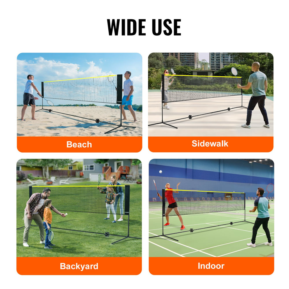 VEVOR 10ft Badminton Net Set Outdoor Portable Volleyball Pickleball Tennis Net