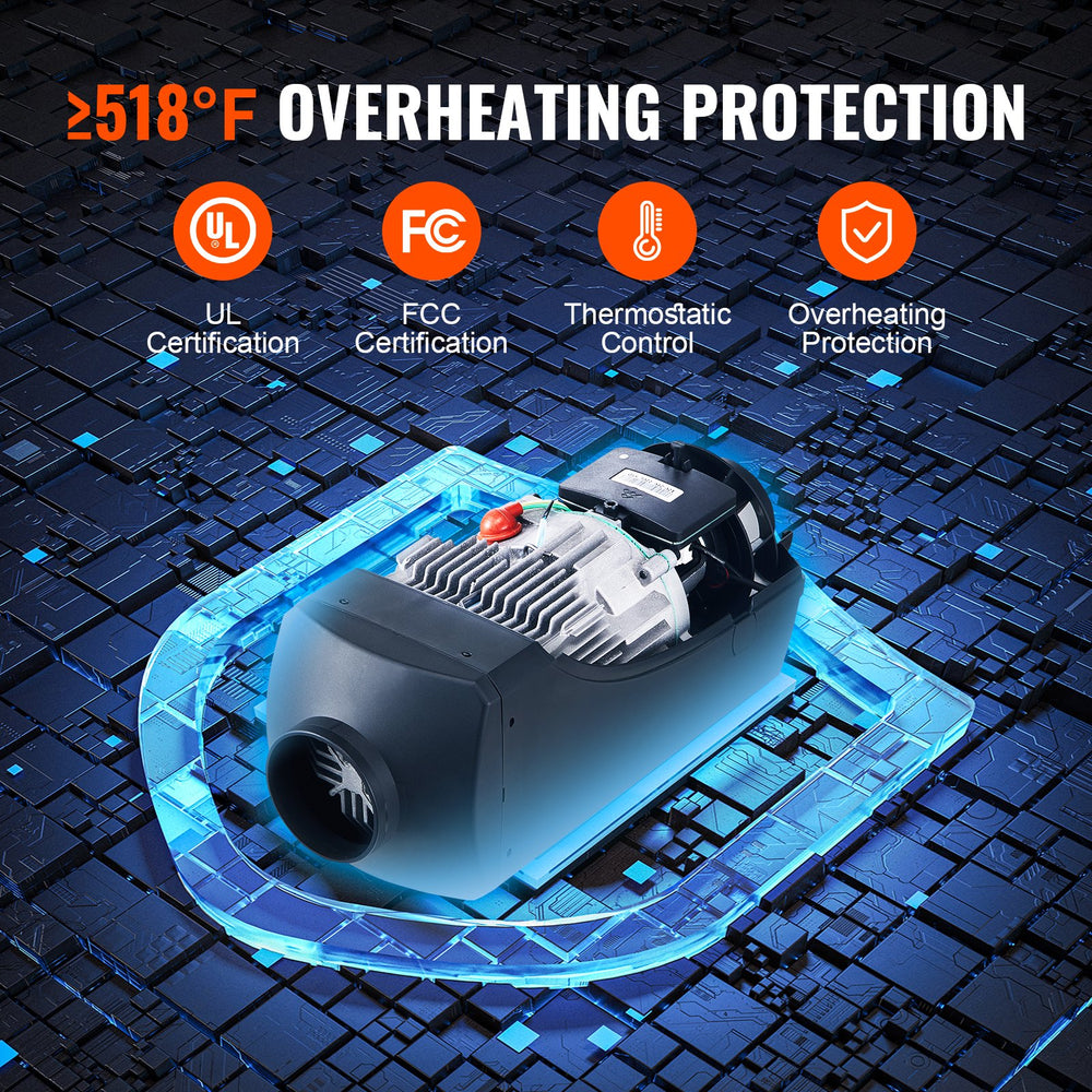 VEVOR Diesel Air Heater 12V 5-8KW LCD Display Remote Control for Car Bus RV