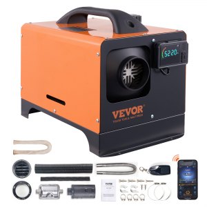 VEVOR Diesel Air Heater All-in-one 12V 5-8KW Bluetooth App LCD for Car RV Air Heating Air Diesel Diesel Parking Heater Air Heater, 0.16–0.62 L/hour Car Diesel Heater with LCD Display & Remote Control & Bluetooth APP Control for RV, Truck, Camper, Van, Boat and Trailer