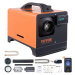 VEVOR Diesel Air Heater All-in-one 12V 5-8KW Bluetooth App LCD for Car RV Air Heating Air Diesel Diesel Parking Heater Air Heater, 0.16–0.62 L/hour Car Diesel Heater with LCD Display & Remote Control & Bluetooth APP Control for RV, Truck, Camper, Van, Boat and Trailer