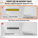 VEVOR Thick Table Cover 96x 42 Inch Thick Clear Table Protector Clear PVC Tablecloth Table Top Protector 2mm Thick Table Cover Rectangular Table Pads for Dining Room Table Desk