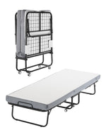 VEVOR Rollaway Bed, 31 in x 75 in Folding Bed with 4 in Mattress, Twin Size Foldable Bed with Sturdy Metal Frame & Memory Foam Mattress, Portable Twin Roll Away Bed with Mattress, for Adults, Guest