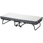 VEVOR Rollaway Bed, 31 in x 75 in Folding Bed with 4 in Mattress, Twin Size Foldable Bed with Sturdy Metal Frame & Memory Foam Mattress, Portable Twin Roll Away Bed with Mattress, for Adults, Guest