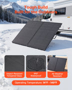 VEVOR 200W Foldable Solar Panel with Frame, 23% High-Efficiency Portable Monocrystalline Solar Panel Charger with 30A PWM Controller & MC4 Output, IP67 Waterproof for Camping, Hiking, RV Trips