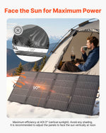 VEVOR 400W Foldable Solar Panel with Frame, 16BB N-Type Monocrystalline Solar Panel Charger 24% Efficiency, IP67 Waterproof with MC4 Output & 10-in-1 DC Adapter for Power Stations Camping Hiking Trips
