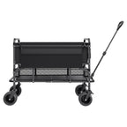 VEVOR Double Decker Wagon Collapsible, 400L Heavy Duty Folding Wagon Cart, Extended Long Garden Cart with All-Terrain Wheels, Support Up to 450lbs, Outdoor Utility Wagon for Camping, Sports, Shopping