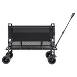VEVOR Double Decker Wagon Collapsible, 400L Heavy Duty Folding Wagon Cart, Extended Long Garden Cart with All-Terrain Wheels, Support Up to 450lbs, Outdoor Utility Wagon for Camping, Sports, Shopping
