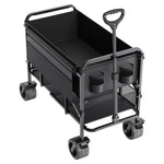 VEVOR Double Decker Wagon Collapsible, 400L Heavy Duty Folding Wagon Cart, Extended Long Garden Cart with All-Terrain Wheels, Support Up to 450lbs, Outdoor Utility Wagon for Camping, Sports, Shopping