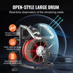 VEVOR Drain Cleaner Machine Electric Drain Auger 30.5m x 9.52mm Auto Feed