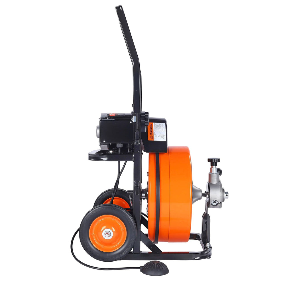 VEVOR Drain Cleaner Machine Electric Drain Auger 100 FT x 3/8 In Auto Feed
