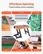 VEVOR Folding Foosball Table, 106 cm Standard Size Table, Indoor Full Size Foosball Tables for Home, Family, and Game Room, Durable Soccer Set, Includes 2 Balls